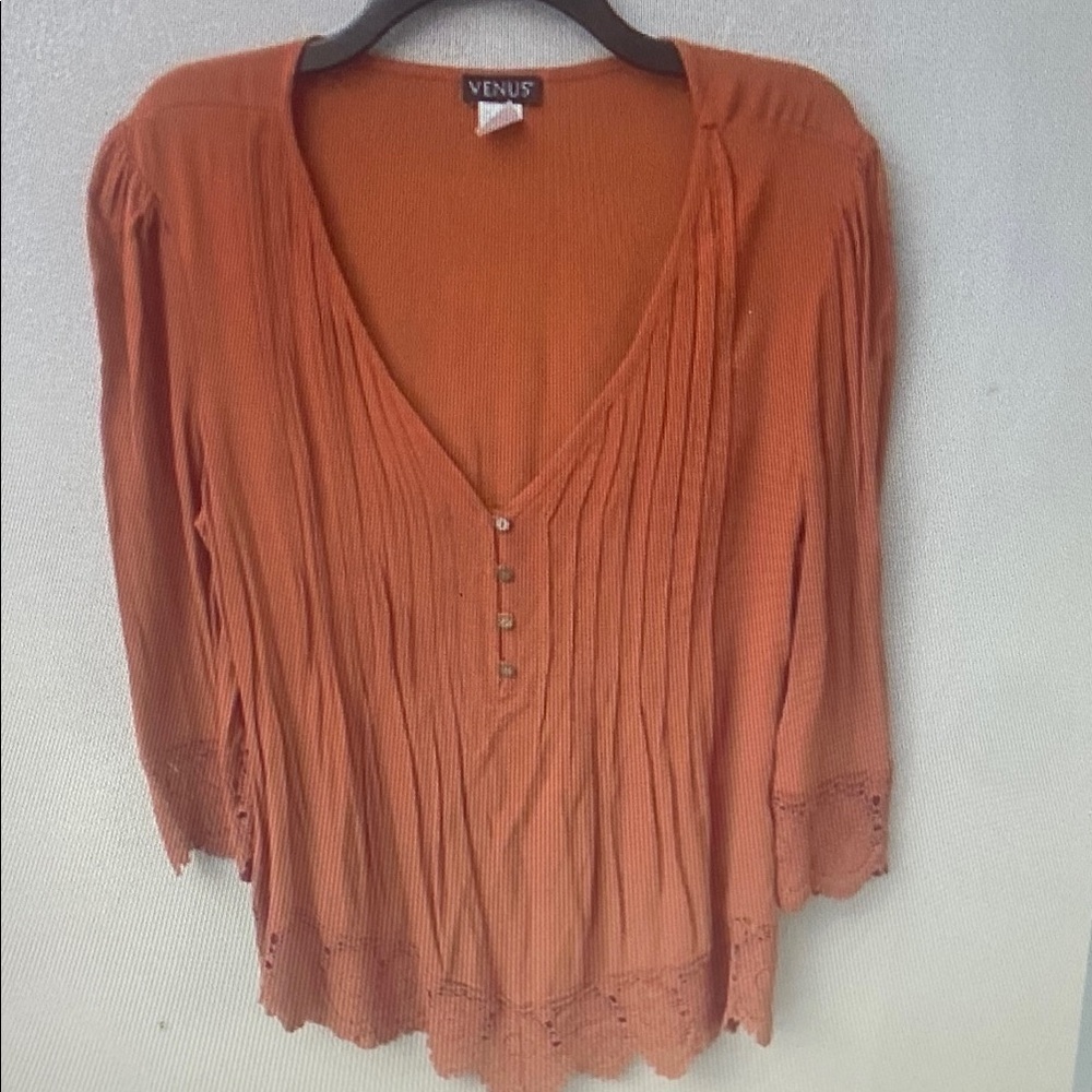 Rustic Henley Blouse